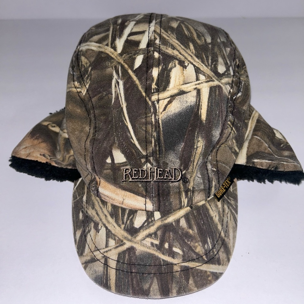 Vintage Streetwear Goretex Ear Flap Hunting Camouflage Hat Cap Large